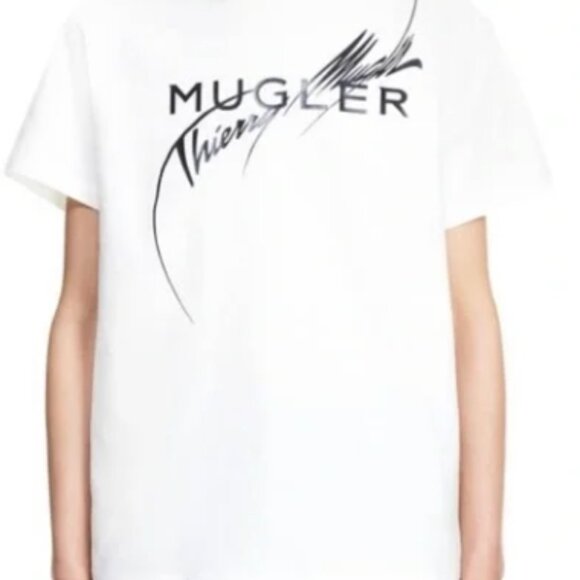 Thierry Mugler x H&M White Logo Star Printed T. Size SMALL - Picture 2 of 7